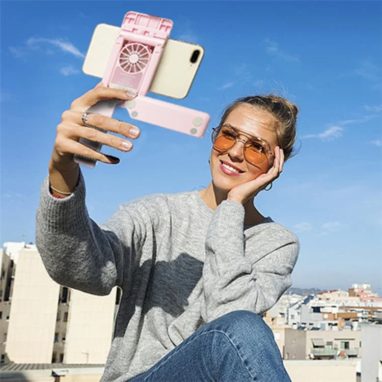 707 Cellphone Desktop Holder Mount Phone Cooler Vlogging Selfie Phone Clip Convenient for Charging