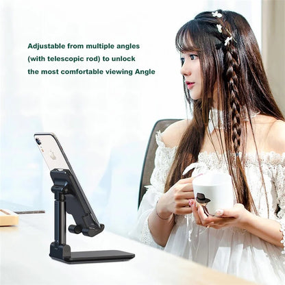 DEVIA ES054 Foldable Phone Stand Height Adjustable Cell Phone Holder Desktop Dock
