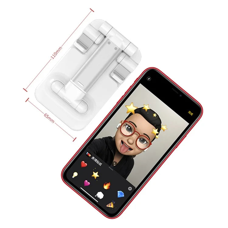 DEVIA ES054 Foldable Phone Stand Height Adjustable Cell Phone Holder Desktop Dock