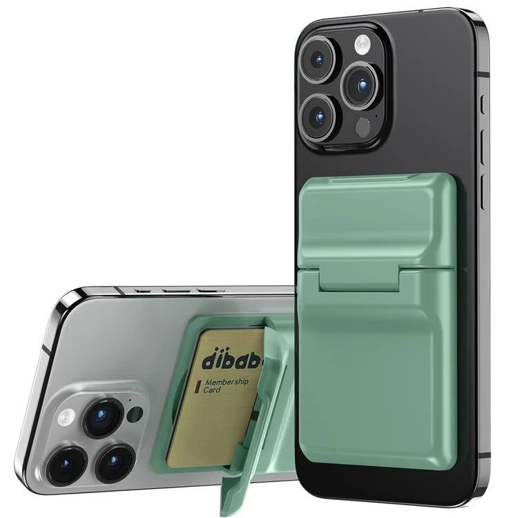 For iPhone 12-15 Series Magnetic Card Holder with Kickstand Compatible with MagSafe