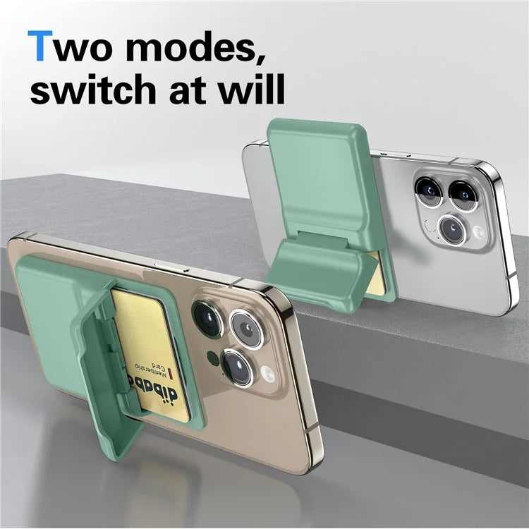 For iPhone 12-15 Series Magnetic Card Holder with Kickstand Compatible with MagSafe
