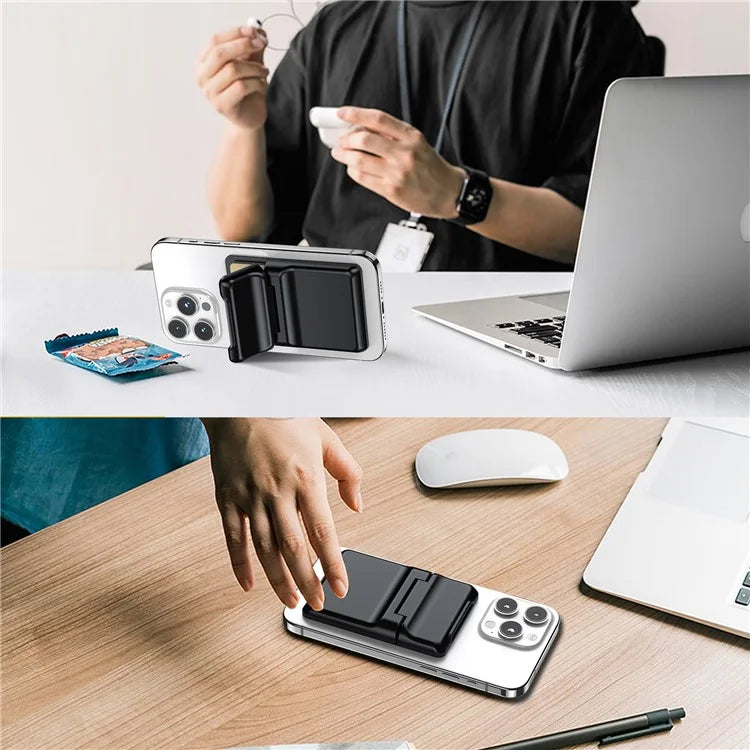 For iPhone 12-15 Series Magnetic Card Holder with Kickstand Compatible with MagSafe