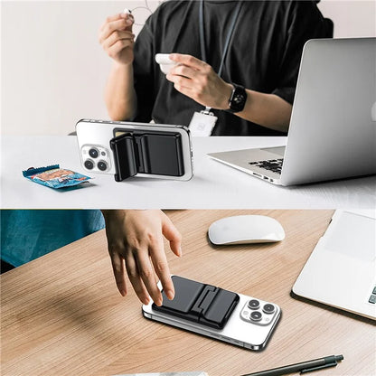 For iPhone 12-15 Series Magnetic Card Holder with Kickstand Compatible with MagSafe