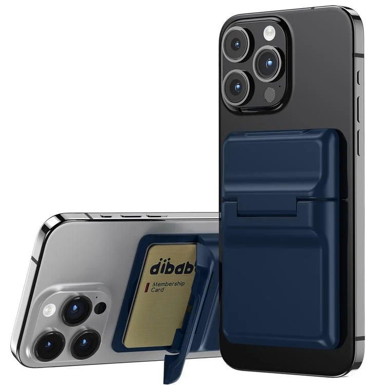 For iPhone 12-15 Series Magnetic Card Holder with Kickstand Compatible with MagSafe