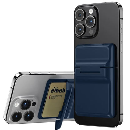 For iPhone 12-15 Series Magnetic Card Holder with Kickstand Compatible with MagSafe