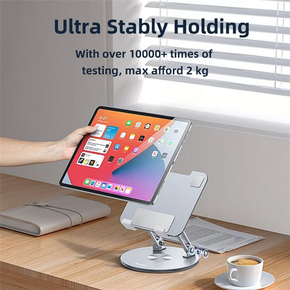 YESIDO C293 Tablet Holder Folding Bracket 360 Degree Rotating Desk Stand