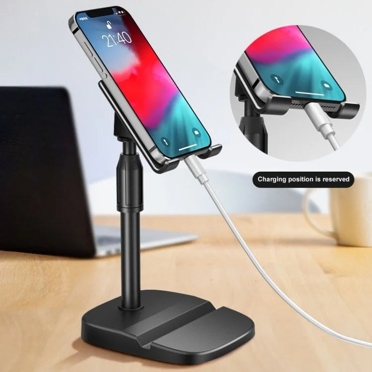 Y15 Universal Lazy Phone Stand with Dual Slots, Height Adjustable Tablet Holder