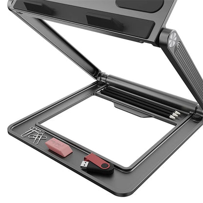 TTZ Dual-Layer Folding Portable Cooling Desktop Laptop Stand