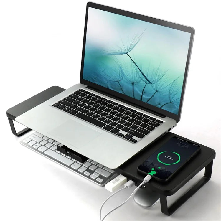 SLU Multi-Function Monitor Riser Stand with USB Port, Laptop Desktop Holder