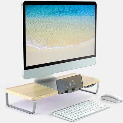 SLU Multi-Function Monitor Riser Stand with USB Port, Laptop Desktop Holder