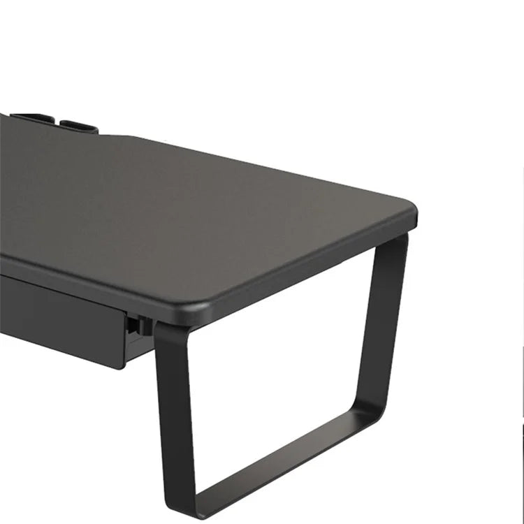 SHC MDF+PVC Computer Monitor Riser Desktop Stand Laptop Base with 2 Drawers