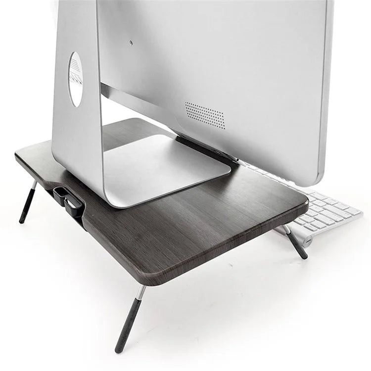 TT4M MDF+PVC Computer Monitor Riser Adjustable Desktop Stand Laptop Base