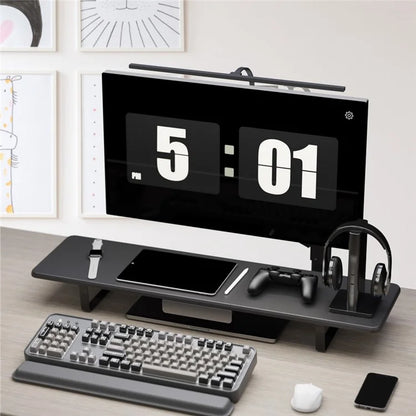 SHC79 Lengthen Wooden Computer Monitor Laptop Heighten Desktop Stand with 1 Drawer