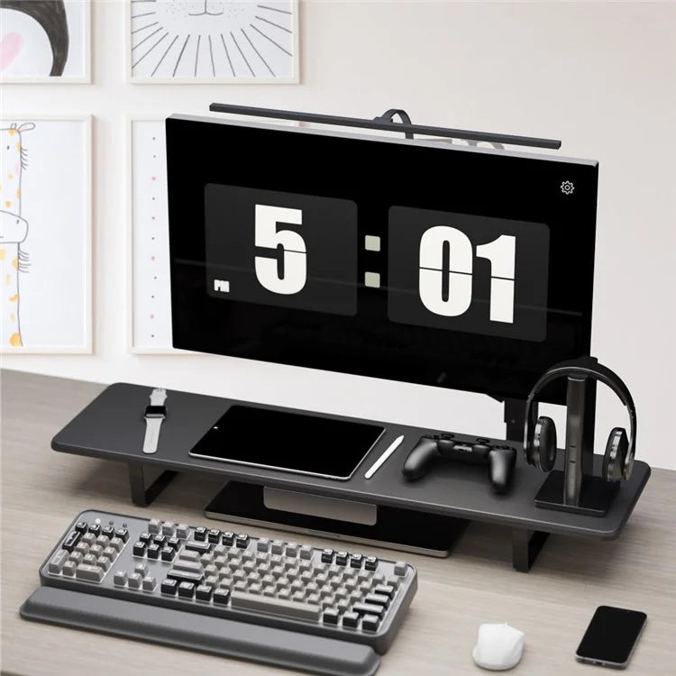SHC79 Lengthen Wooden Computer Monitor Laptop Heighten Desktop Stand with 1 Drawer