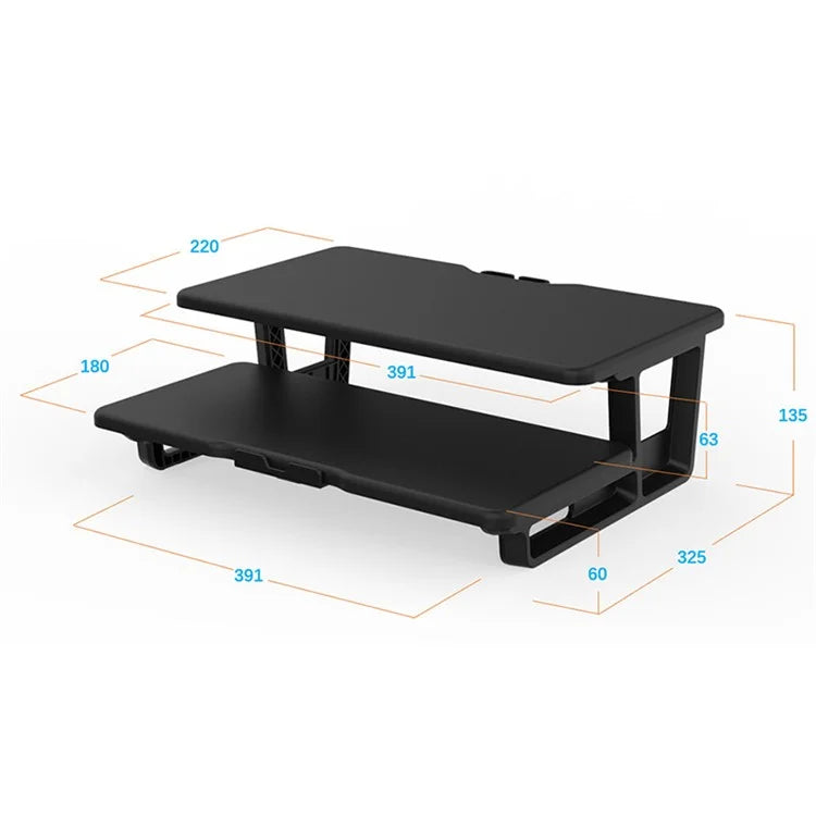 SP 2 Layer Wooden Computer Monitor Laptop Heighten Stand Desktop Storage Rack