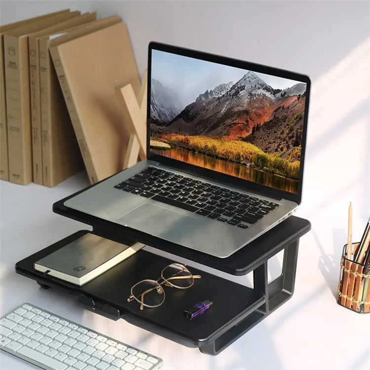 SP 2 Layer Wooden Computer Monitor Laptop Heighten Stand Desktop Storage Rack