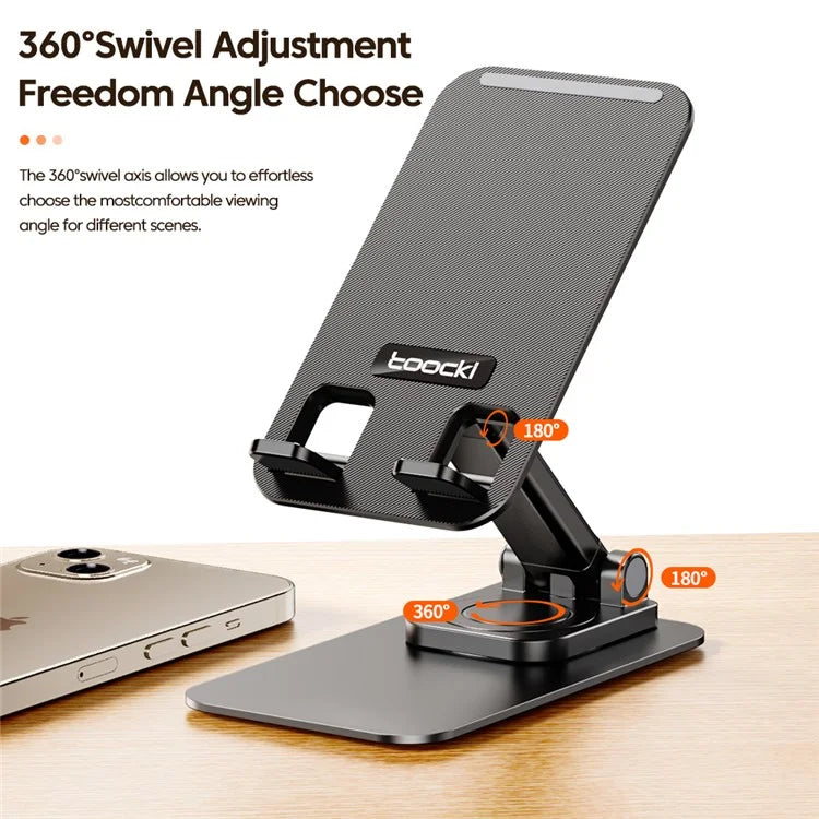 TOOCKI TQ-ZJ04 Adjustable Cell Phone Stand Foldable Desktop Phone Holder Cradle Dock