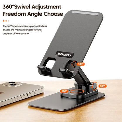 TOOCKI TQ-ZJ04 Adjustable Cell Phone Stand Foldable Desktop Phone Holder Cradle Dock