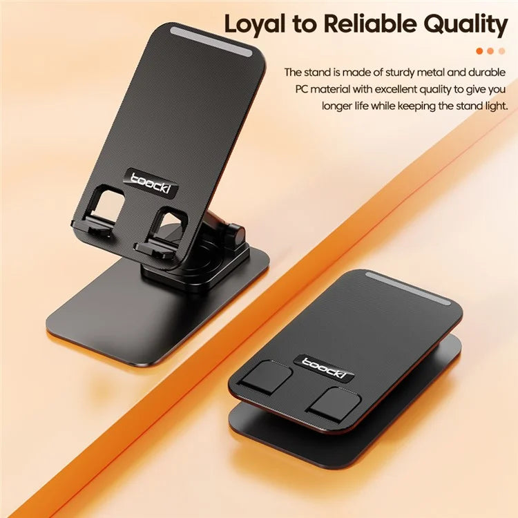 TOOCKI TQ-ZJ04 Adjustable Cell Phone Stand Foldable Desktop Phone Holder Cradle Dock