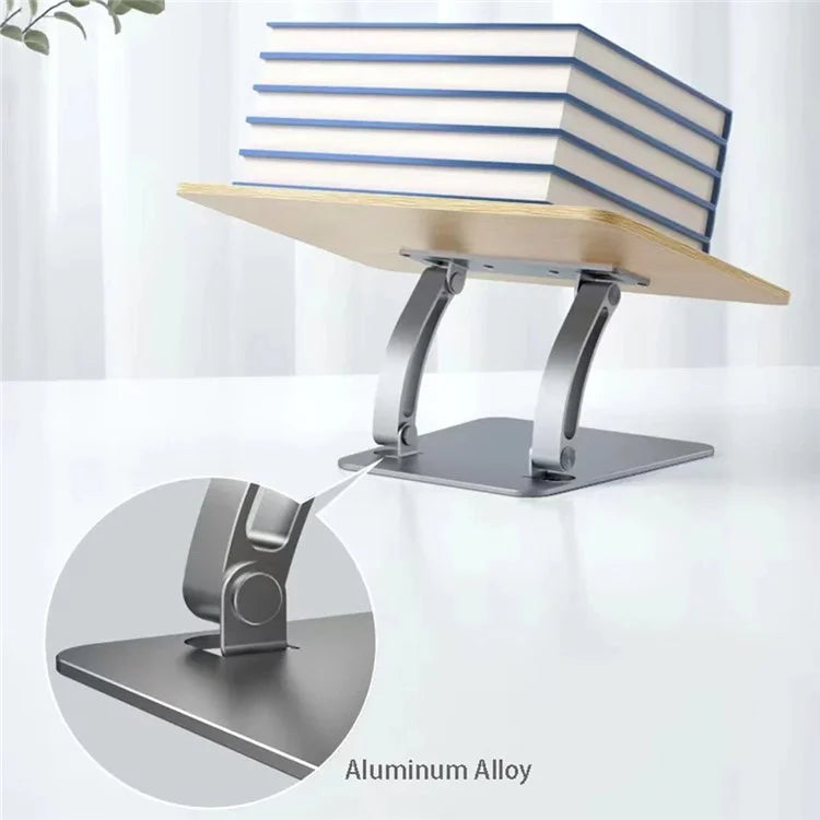 LS15 Tablet Stand Aluminum+ABS Adjustable Desktop Holder with Clip for 10-17 inch Devices