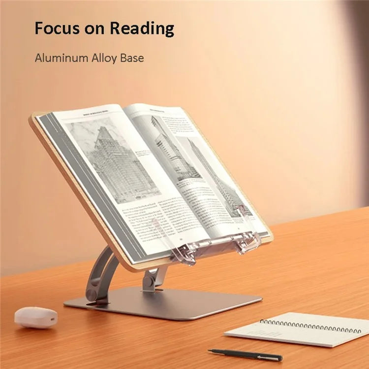 LS15 Tablet Stand Aluminum+ABS Adjustable Desktop Holder with Clip for 10-17 inch Devices