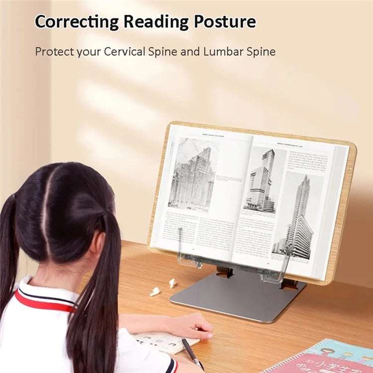 LS15 Tablet Stand Aluminum+ABS Adjustable Desktop Holder with Clip for 10-17 inch Devices