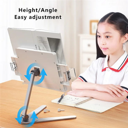 LS15 Tablet Stand Aluminum+ABS Adjustable Desktop Holder with Clip for 10-17 inch Devices
