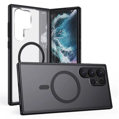 TPU+PC Magnetic Matte Phone Case for Samsung Galaxy S23 Ultra S23+ S24 S24 Ultra S22 Ultra S22 S22+