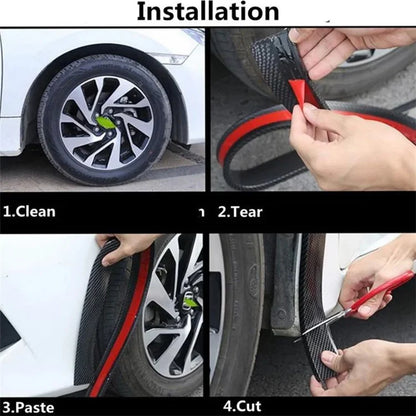 3.5cm Width Universal Car Wheel Eyebrow PVC Protector Strip Wheel Arch Fender Trim Strip, 1.5m