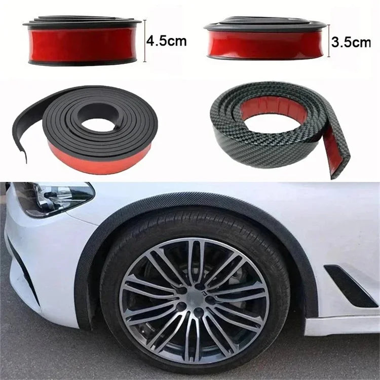 3.5cm Width Universal Car Wheel Eyebrow PVC Protector Strip Wheel Arch Fender Trim Strip, 1.5m