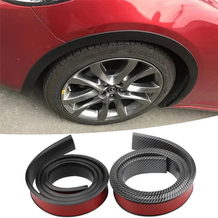 4.5cm Width Car Wheel Eyebrow Anti-Collision PVC Strip Wheel Arch Fender Trim Sticker, 1.5m