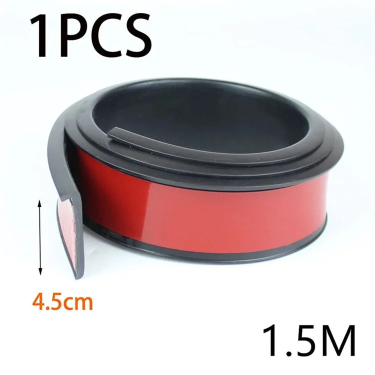 4.5cm Width Car Wheel Eyebrow Anti-Collision PVC Strip Wheel Arch Fender Trim Sticker, 1.5m