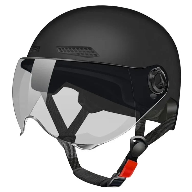 Electric Bike Helmet Unisex Summer Breathable E-Bike Helmet with Transparent Short Lens