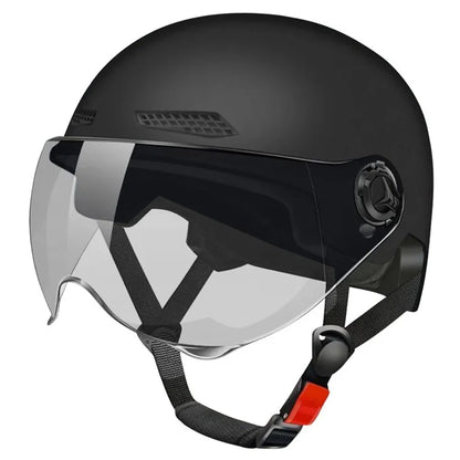 Electric Bike Helmet Unisex Summer Breathable E-Bike Helmet with Transparent Short Lens