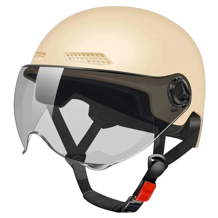 Electric Bike Helmet Unisex Summer Breathable E-Bike Helmet with Transparent Short Lens