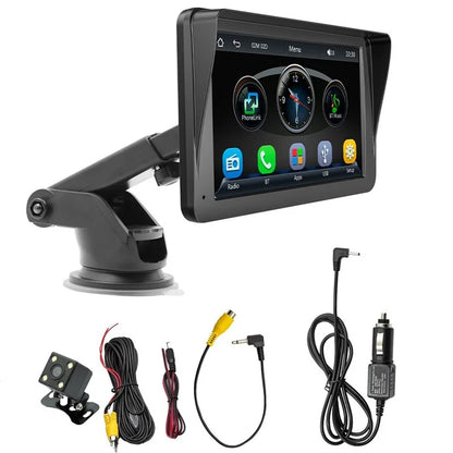 W505B Portable FM Car Player 2.4G / 5G Dual Frequency 7.0-inch HD Touch Display Car Player with 4LED Camera