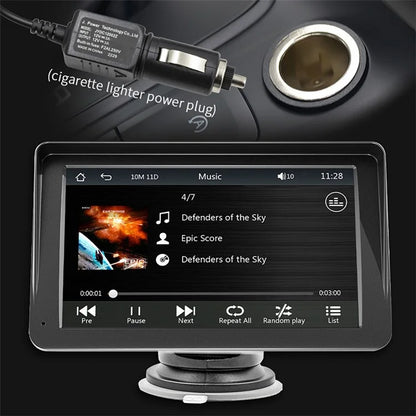 W505B Portable FM Car Player 2.4G / 5G Dual Frequency 7.0-inch HD Touch Display Car Player with 4LED Camera