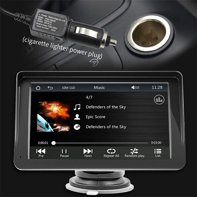 W505C 7" HD Touch Display Car Player with 8LED Camera 2.4G / 5G Dual Frequency FM Portable Car Player