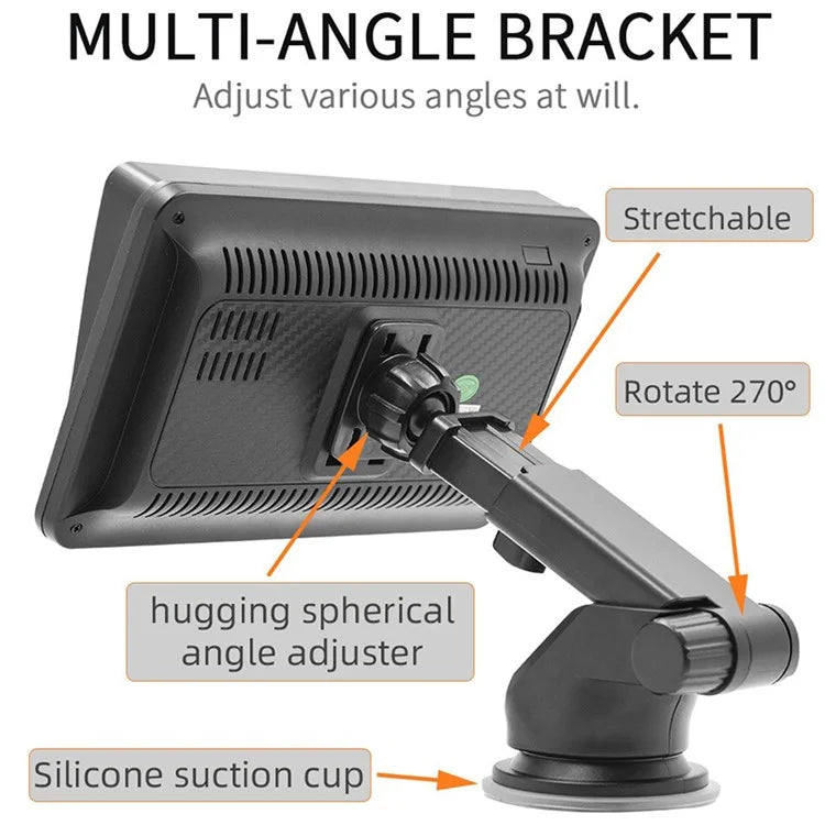 W505F 7.0-inch HD Touch Screen FM Car Player with 4LED Camera 2.4G / 5G Dual Frequency Portable RC CarPlayer