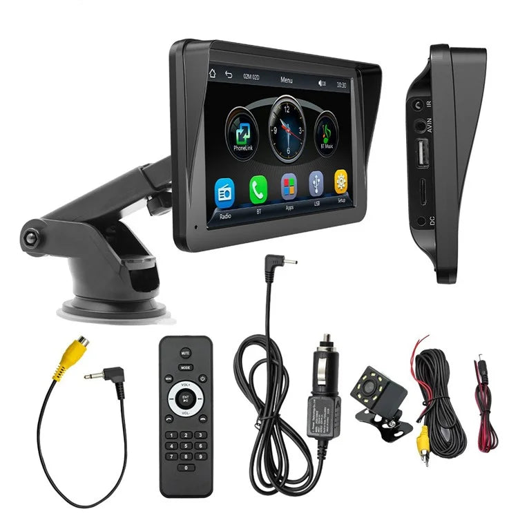W505G 7-inch Car Bluetooth HD Video MP5 Player Wireless CarPlay Reverse Image Display with 8 LED Camera