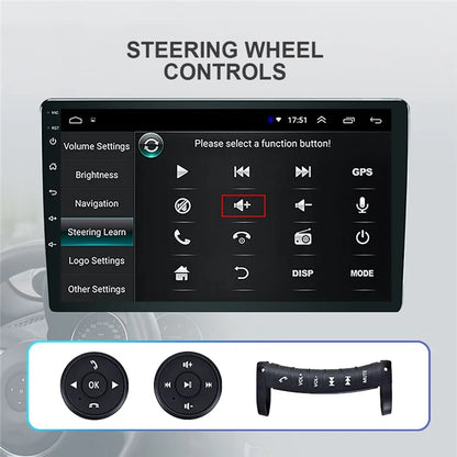 R-910B 1+16GB 10-inch Android 12 GPS Navigation Car Multimedia Player + 12-LED Rearview Camera
