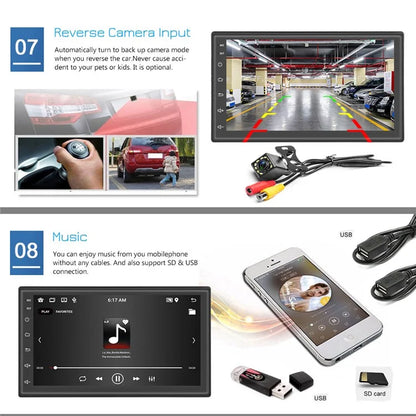 R-730C 1G+32GB Android 12 Car GPS Stereo 7 inch IPS 1080P Touch Screen Car Radio with Wireless Carplay