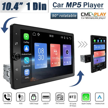 1531W 10.4-inch Carplay + Android Auto Navigation Multimedia Player Car FM Radio
