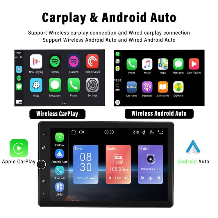 1531W 10.4-inch Carplay + Android Auto Navigation Multimedia Player Car FM Radio