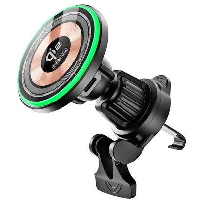 DUZZONA V5 15W Car Magnetic Wireless Charger for iPhone 16-15 Series Air Outlet Phone Charging Holder (Qi2 Certified)