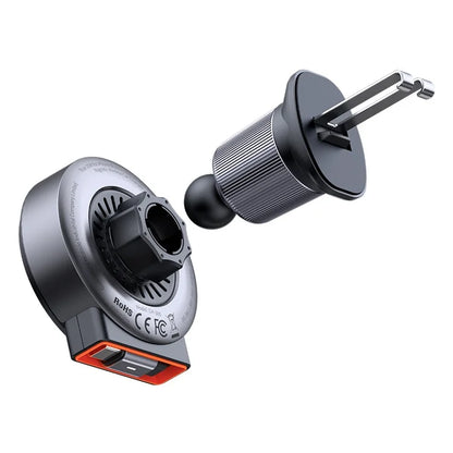 MCDODO CH-3000 Car Air Outlet 15W Magnetic Wireless Car Charger with Built-In Retractable Cable
