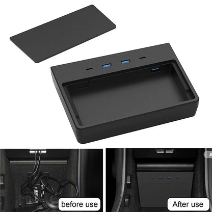 TS0Y0364 5-in-1 USB Hub for Tesla Model Y May 2020-December 2020 Car Docking Station
