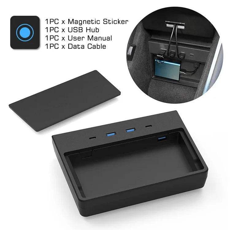 TS0Y0364 5-in-1 USB Hub for Tesla Model Y May 2020-December 2020 Car Docking Station