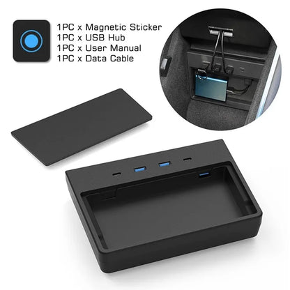 TS0Y0364 5-in-1 USB Hub for Tesla Model Y May 2020-December 2020 Car Docking Station