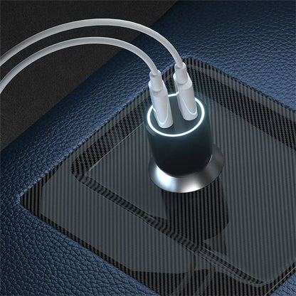 DEVIA Smart Series Dual Type-C Car Charger PD 40W Fast Charging Phone Charger Adapter